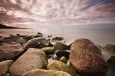 Steine an der Ostseeküste.
